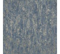 Industrial Textured Metallic Wallpaper Navy Blue Gold Stone Steel Holden Decor