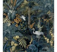 Holden Décor Holden Decor Jungle Paradise Navy Spongeable Flat Surface Wallpaper 13180