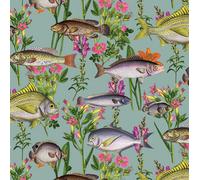 Holden Décor Holden Decor Lagoon Fish Teal Wallpaper 12171