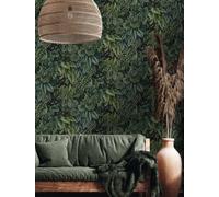 Holden Décor Holden Decor Living Wall Navy Leaves And Foliage Smooth Wallpaper