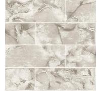 Holden Décor Holden Decor Odeon Marble Tile Neutral Wallpaper