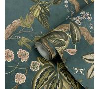 Holden Décor Holden Decor Peacock Woods Aqua Teal Wallpaper - 13682