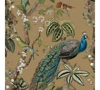 Holden Decor Peacock Woods Gold Wallpaper 10m x 53cm, Gold