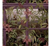 Holden Décor Holden Decor Tropical Window Plum Quirky Animals Smooth Wallpaper
