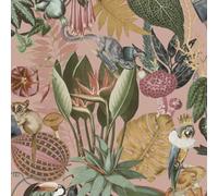 Holden Décor Holden Decor Wonderland Blush Pink Tropical Animals Wallpaper 13400
