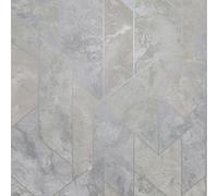 Holden Décor Holden Decor Zarci Grey Geometric Embossed Wallpaper