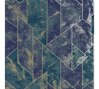 Holden Décor Holden Decor Zarci Navy Geometric Embossed Wallpaper