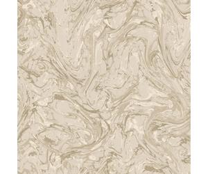 Holden Décor Holden Liquid Marble Swirl Effect Glitter Metallic Shimmer Textured Wallpaper Taupe 50435