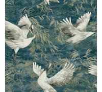 Holden Décor Holden Patagonia Sarus Cranes Wallpaper Teal (36103-Bur)