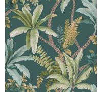 Holden Decor Trailing Palm Teal Wallpaper, Blue