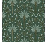 Holden Décor Holden Tropical Palm Tree Leaves Leaf Trellis Geometric Wallpaper Green 13750