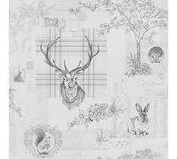 Holden Decor Richmond Grey & Charcoal Wallpaper - 10.05m x 53cm