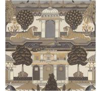 Holden Décor Indian Palace Tiger Peacock Vinyl Wallpaper Lilac Grey Ornate Feature Wall