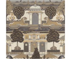 Holden Décor Indian Palace Tiger Peacock Vinyl Wallpaper Lilac Grey Ornate Feature Wall