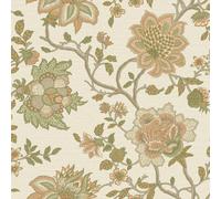 Holden Decor Jacobean Trail Orange Sage Wallpaper 13591