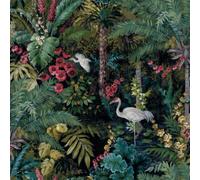 Holden Decor Jungle Paradise Wallpaper Black Statement Feature Wall