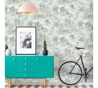 Holden Décor Kaleidoscope Mayang Wallpaper Green Holden 90660