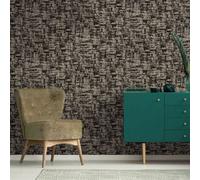 Holden Décor Khalili Wallpaper Brindle Flock Texture Black Holden 99406