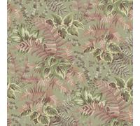 Holden Decor Leaf Canopy Botanical Wallpaper, Sage Green/Blush Pink (14480) | Wallcovering for bedroom, living room and hallway, layered botanical foliage, matte finish, paste the paper
