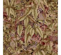 Holden Décor Lemur Leaves Wallpaper Berry Holden 14310