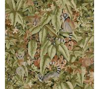 Holden Décor Lemur Leaves Wallpaper Rust / Green Holden 14312