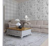 Holden Décor Linen Check Fabric Motif Smooth Traditional Wallpaper 12438
