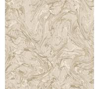 Holden Decor Liquid Marble Swirl Effect Glitter Metallic Shimmer Textured Wallpaper in Taupe Holden Decor Taupe