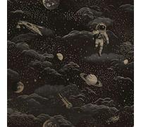 Holden Decor Lost In Space Black / Gold Children's Wallpaper, Black