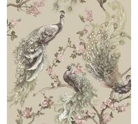 Holden Décor Menali Peacock Wallpaper Beige Holden 36271