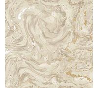 Holden Decor Minerals Azurite Grey marble extra shiny Sparkle Luxury Wallpaper, Easy to Hang (Cream)