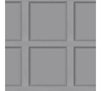 Holden Décor Holden Decor Modern Wood Panel 3D Effect Grey Flat Surface Wallpaper 12981
