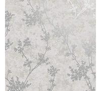 Holden Decor Obsidian Chevril Taupe Wallpaper 75952 - Metallic Foliage