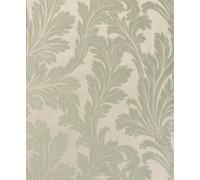 Holden Décor Opus Acanthus Leaf Sage Green / Cream Traditional Heavyweight Vinyl Wallpaper
