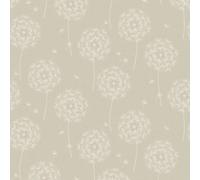 Holden Décor Opus Allora Cream Metallic Effect Dandelion Embossed Wallpaper Sample
