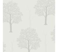 Holden Décor Opus Vinyl Ornella Tree Grey Heavyweight Vinyl Wallpaper