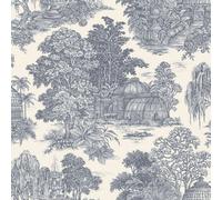 Holden Décor Osterley Gardens Toile Wallpaper Blue Holden 13951