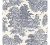 Holden Décor Osterley Gardens Toile Wallpaper in Blue Holden Décor Blue