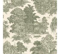 Holden Décor Osterley Gardens Toile Wallpaper in Green Holden Décor Green