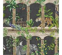 Holden Decor Outside In Animal Arches Black Wallpaper 13111