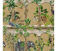 Holden Decor Outside in Animal Arches Gold Wallpaper 13110 - Tropical Plants