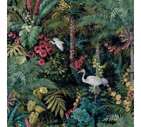 Holden Décor Outside In Jungle Paradise Wallpaper in Black Holden Décor Black