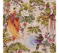 Holden Decor Outside in Songbird Pink Wallpaper 13152 - Oriental Bird Tree Leaf