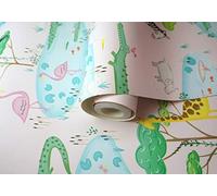 Holden Decor Over The Rainbow Crocodile Lake Pink Wallpaper 90931 - Kids