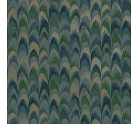 Holden Decor Patagonia Ruba Teal Wallpaper 36132 - Metallic Peacock Feathers