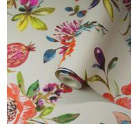 Holden Décor Pomegranate Multicolour Floral Metallic Effect Abstract Smooth Wallpaper
