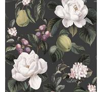Holden Décor Pyrus Floral Wallpaper Charcoal Holden 13891