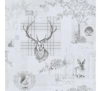 Holden Decor Richmond Grey & Charcoal Wallpaper - 10.05m x 53cm