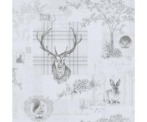 Holden Decor Richmond Grey & Charcoal Wallpaper - 10.05m x 53cm