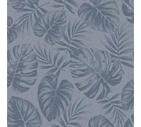 Holden Decor Riviera Leaf Navy Wallpaper 75912 - Textured Tropical Palm