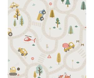 Holden Décor Roundabout Road Textured Wallpaper Holden Décor Multicolor